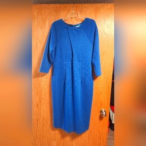 Womens midi dress, blue, XL